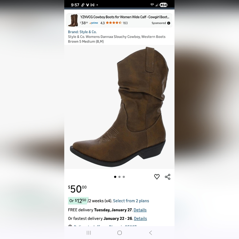 Style And Co. New Womens Boots Size 8. Selling On AMAZON for 50. SEE PICS (BIN11 - Picture 6 of 6